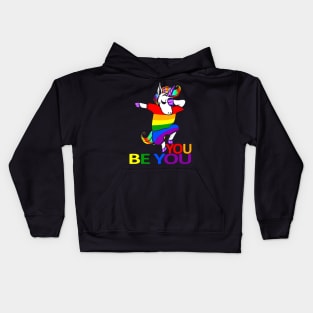 House Unicorn You Be You Rainbow Costume Gift Kids Hoodie